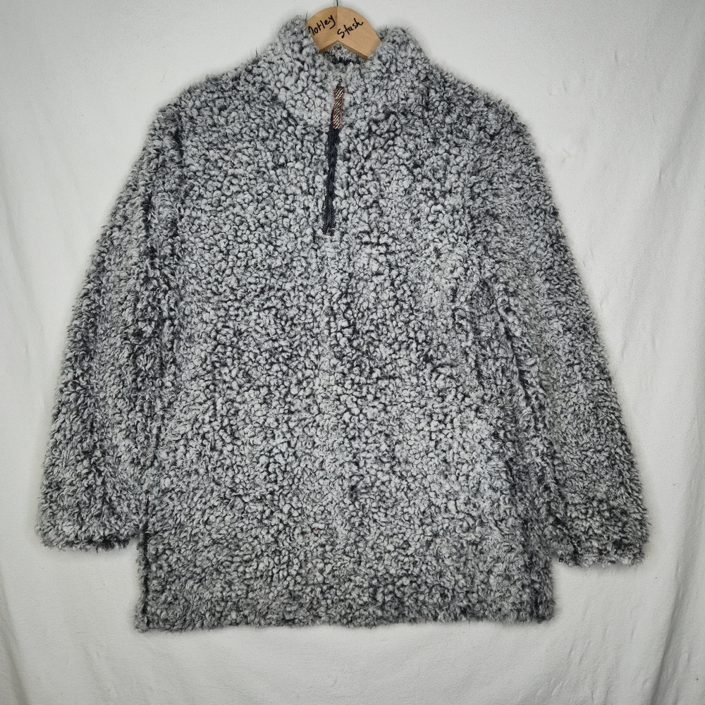 Weatherproof Vintage Gray Sherpa Sweater Size Medium